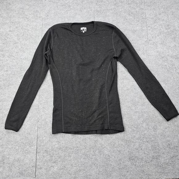Minus33 Shirt Womens Medium Black Merino Wool Base Layer Long Sleeve Utility - Picture 1 of 6